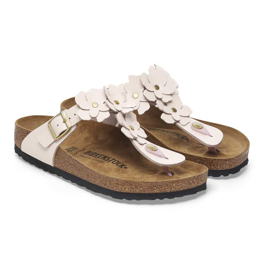 Gizeh Flower Embellishment Natural Leather - Light Rose