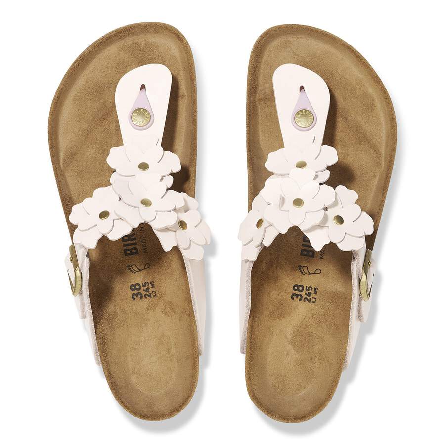 Gizeh Flower Embellishment Natural Leather - Light Rose