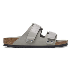 Uji Nubuck Leather - High Shine Stone Coin