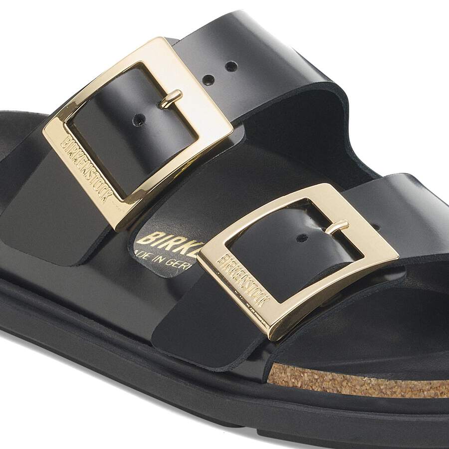 Arizona Droplet Buckle Natural Leather Patent - High Shine Black