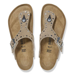 Gizeh Rivet Suede Leather - Taupe