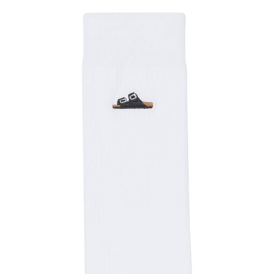 Cotton Ribbed Socks Cotton/Polyamid/Elastane - White