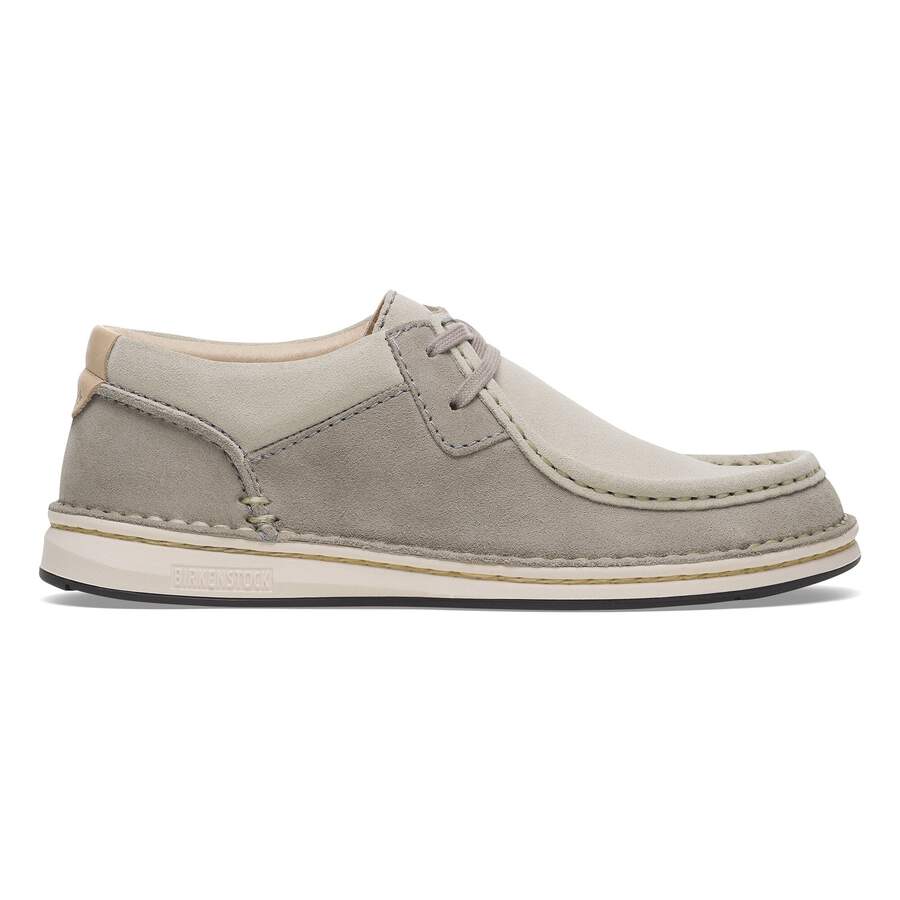 Pasadena Suede Leather - Stone Coin/White