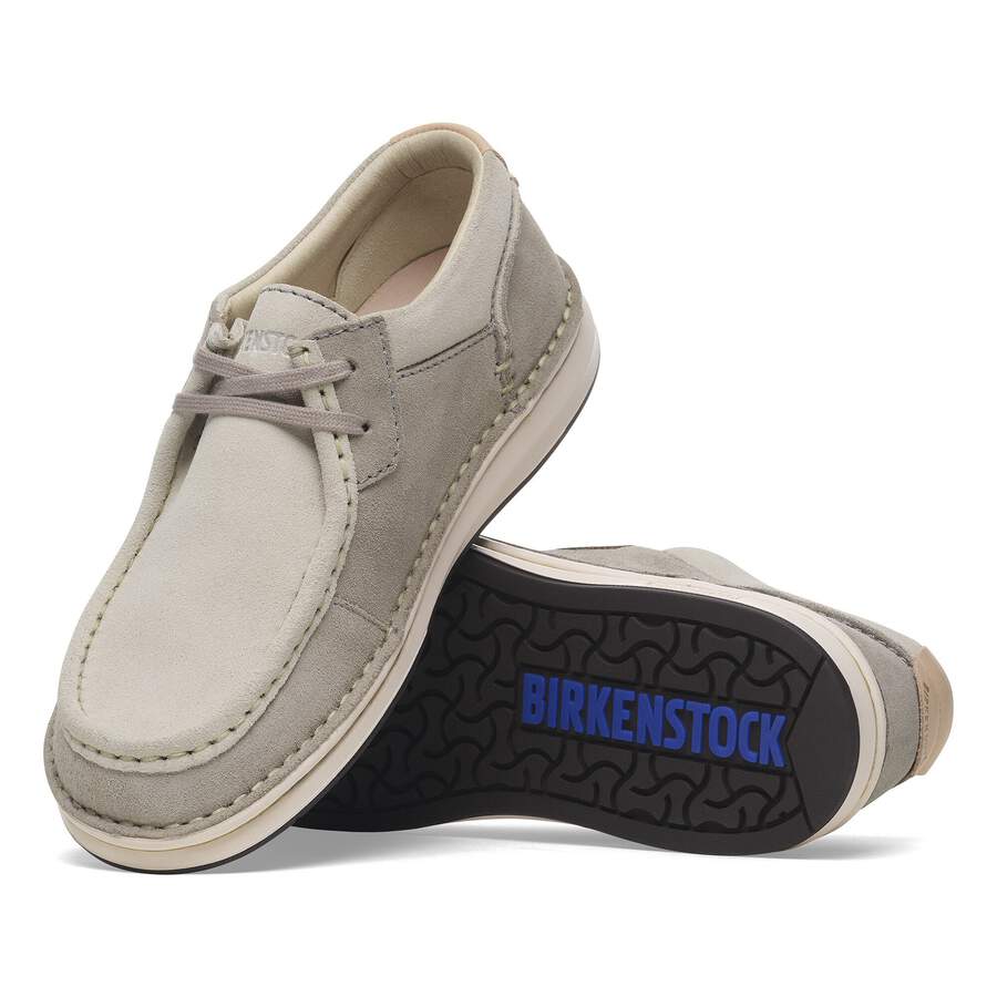 Pasadena Suede Leather - Stone Coin/White