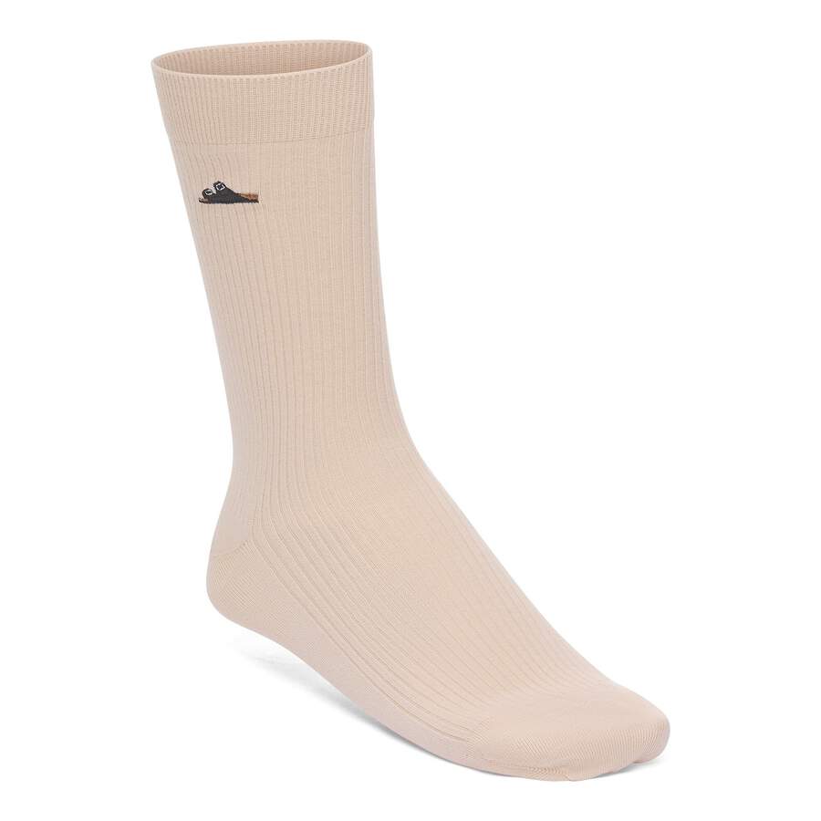 Cotton Ribbed Socks Cotton/Polyamid/Elastane - White