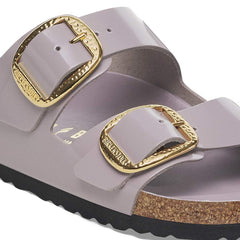 Arizona Big Buckle Natural Leather Patent - High-Shine Faded Purple