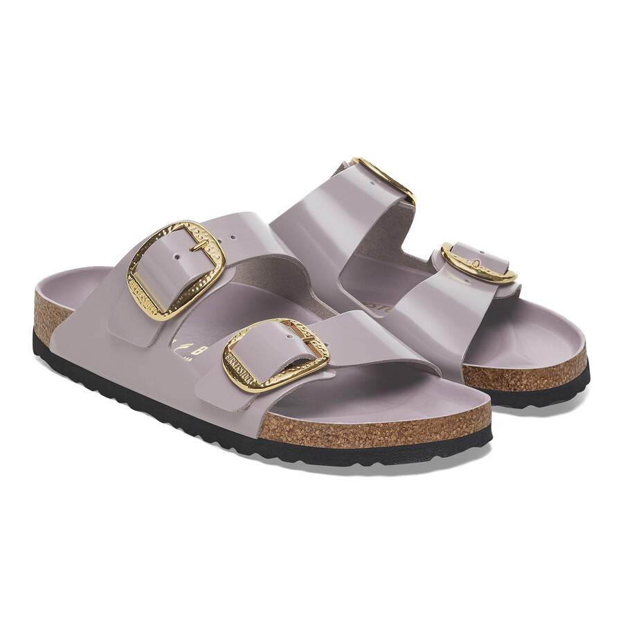 Arizona Big Buckle Natural Leather Patent - High-Shine Faded Purple