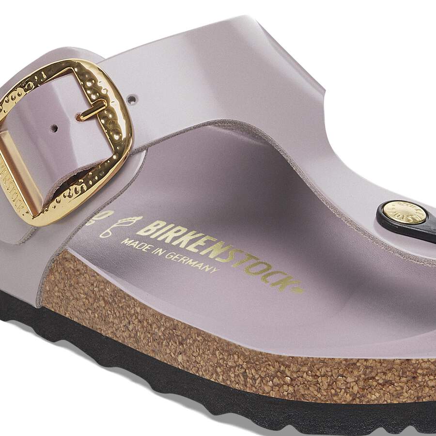 Gizeh Big Buckle Natural Leather Patent - High Shine Faded Purple