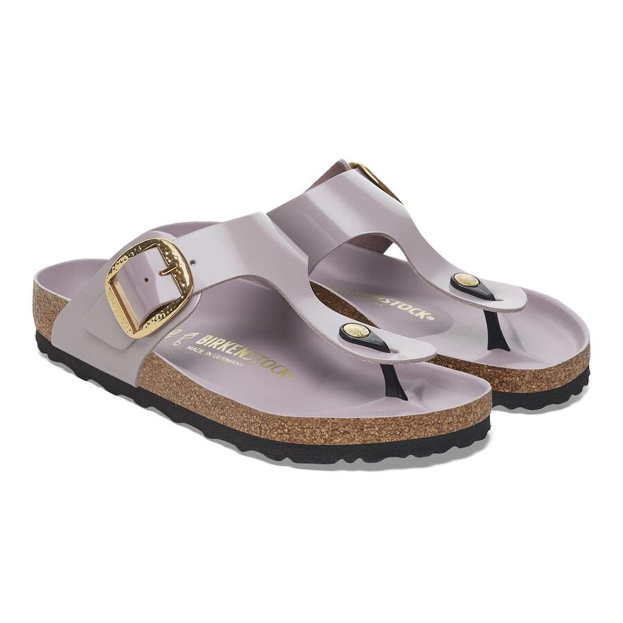 Gizeh Big Buckle Natural Leather Patent - High Shine Faded Purple