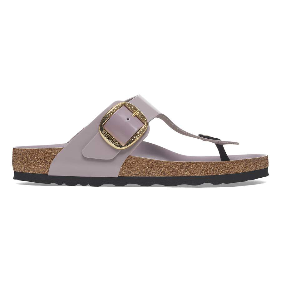 Gizeh Big Buckle Natural Leather Patent - High Shine Faded Purple