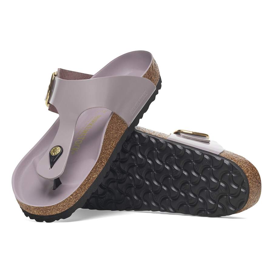 Gizeh Big Buckle Natural Leather Patent - High Shine Faded Purple