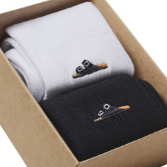 Set Cotton Ribbed Socks Cotton/Polyamid/Elastane - Black/White