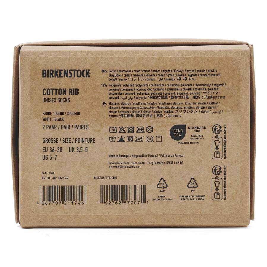 Set Cotton Ribbed Socks Cotton/Polyamid/Elastane - Black/White
