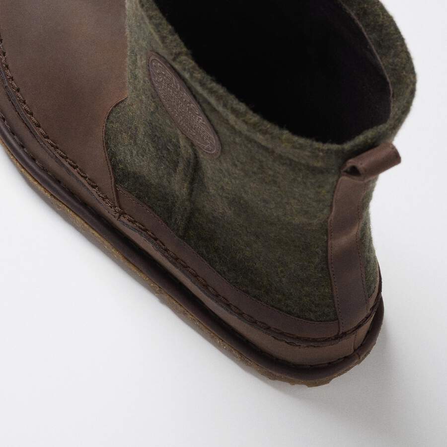 FILSON Lahti Natural Leather/Wool - Forest Green / Roast