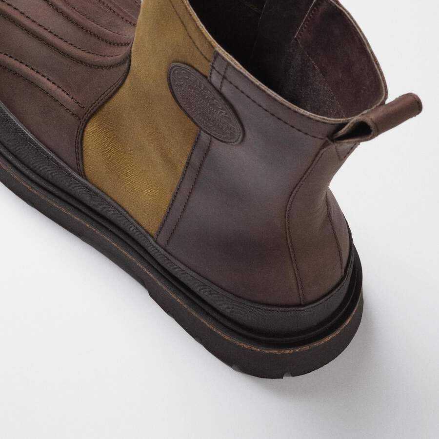FILSON Skykomish Natural Leather/Textile - Dark Tan / Roast