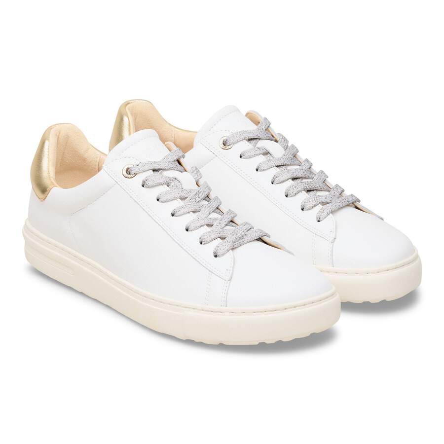 Bend Low Natural Leather - White/Gold