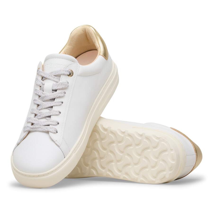Bend Low Natural Leather - White/Gold