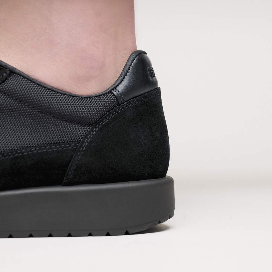 Honnef City Natural Leather/Textile - Black/Black