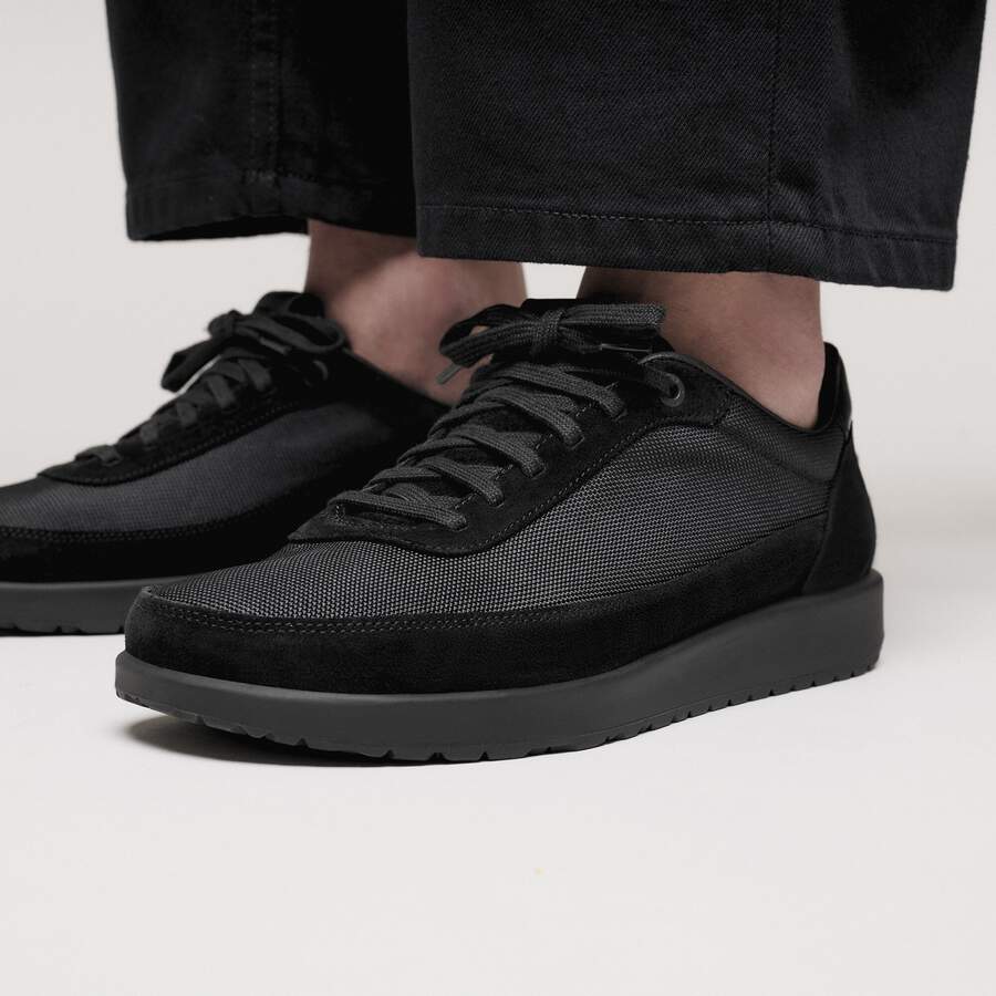 Honnef City Natural Leather/Textile - Black/Black