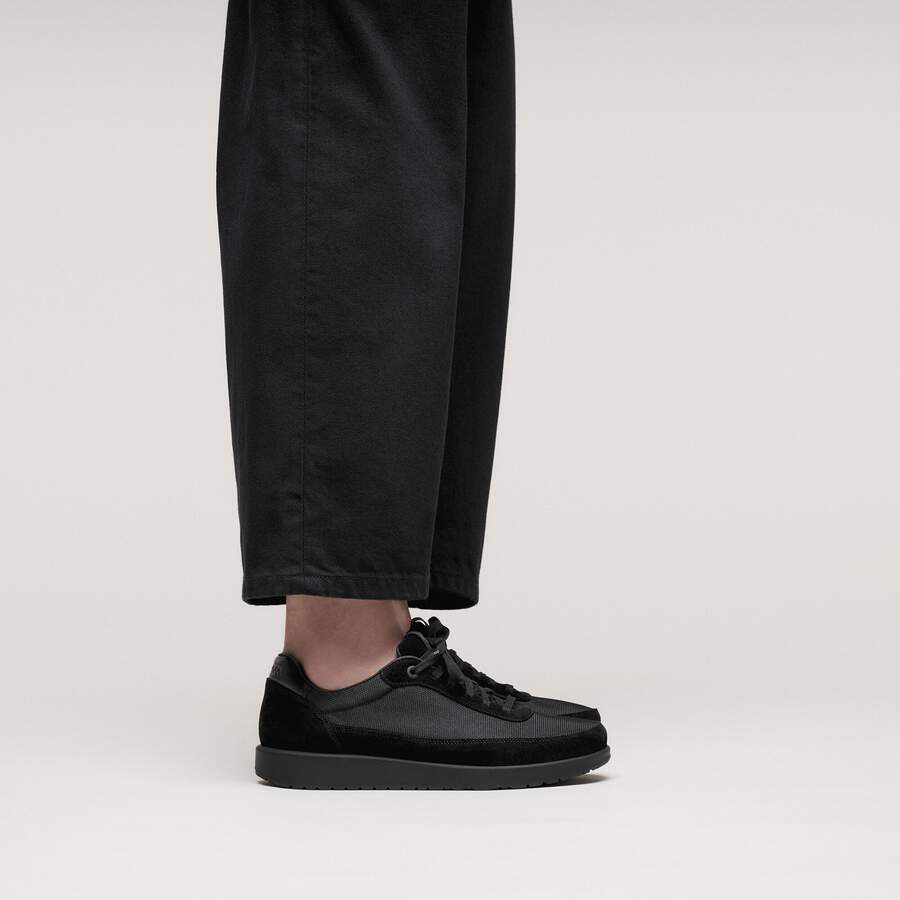 Honnef City Natural Leather/Textile - Black/Black