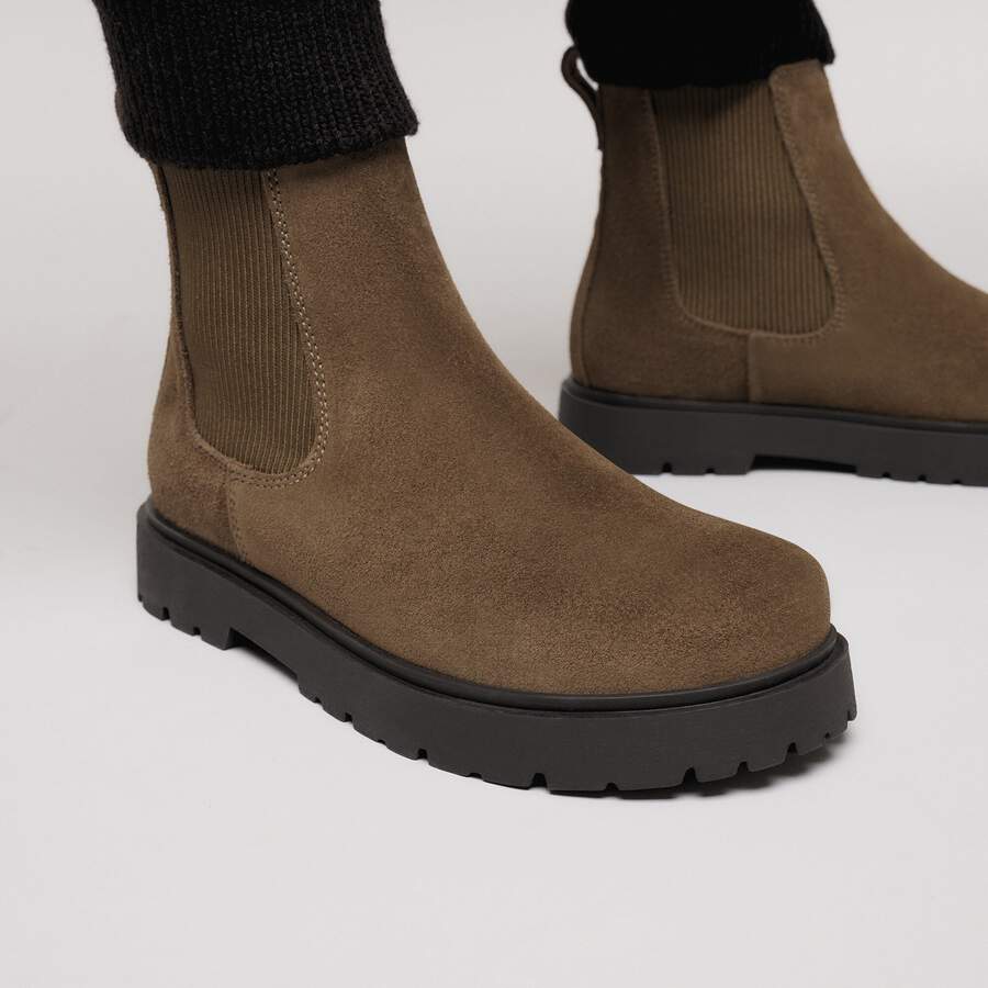 Highwood Slip On Men Suede Leather - Dark Tea