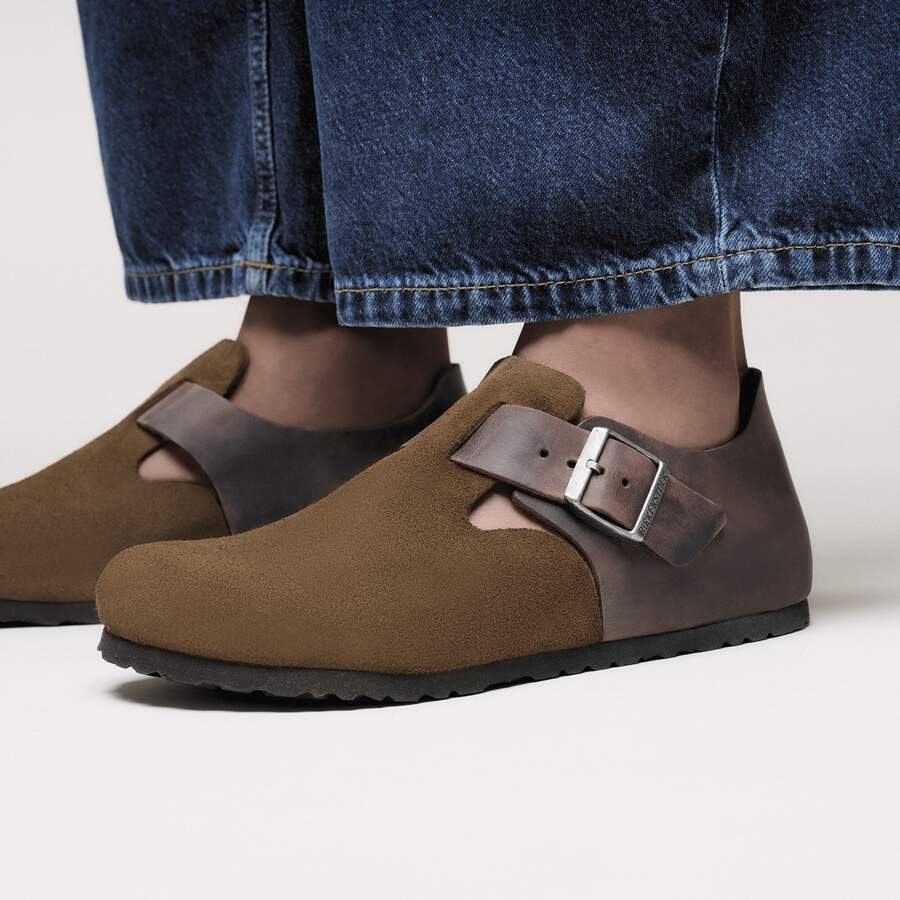 London Mixed Leather - Dark Tea