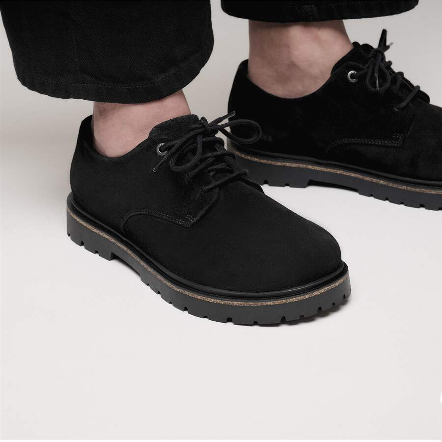 Highwood Lace Low Suede Leather - Black