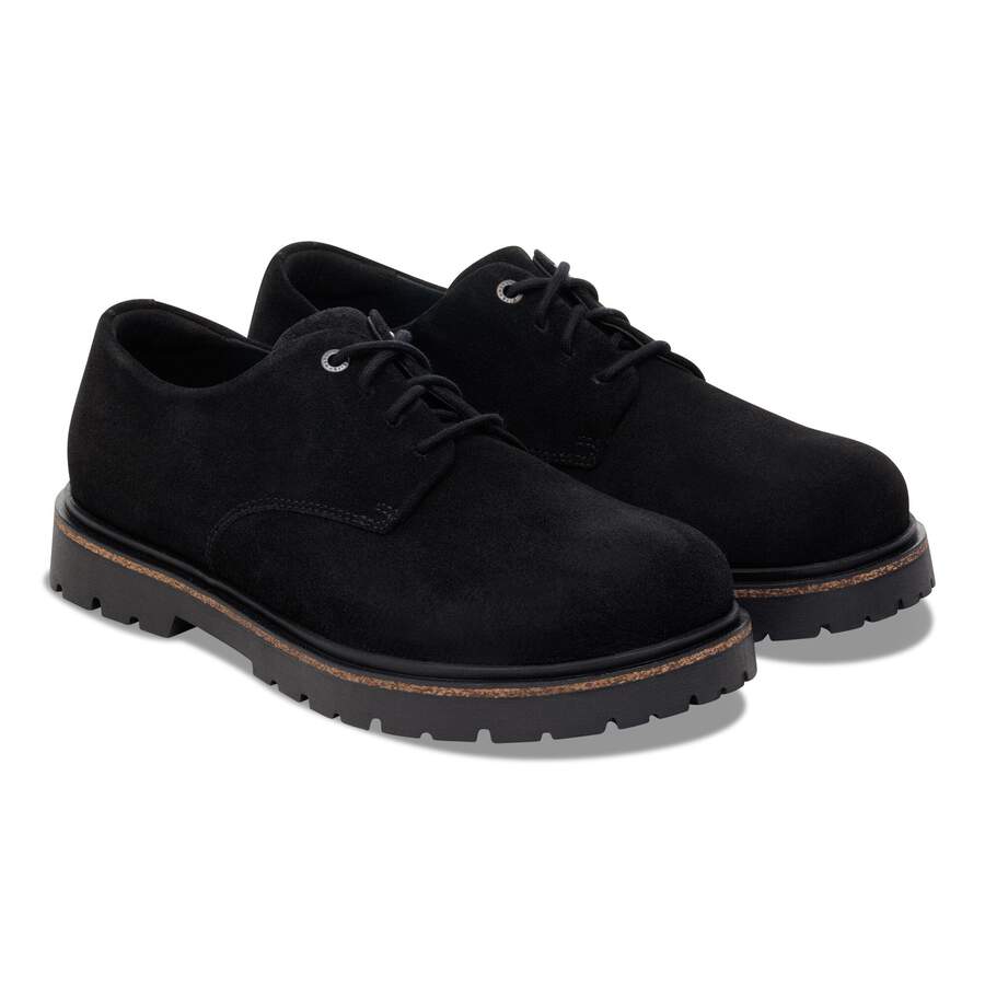 Highwood Lace Low Suede Leather - Black