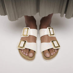 Sydney Cushion Buckle Synthetik - Shiny Snake Cream