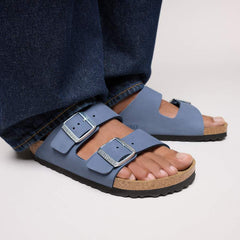 Arizona Nubuck Leather - Stone Blue
