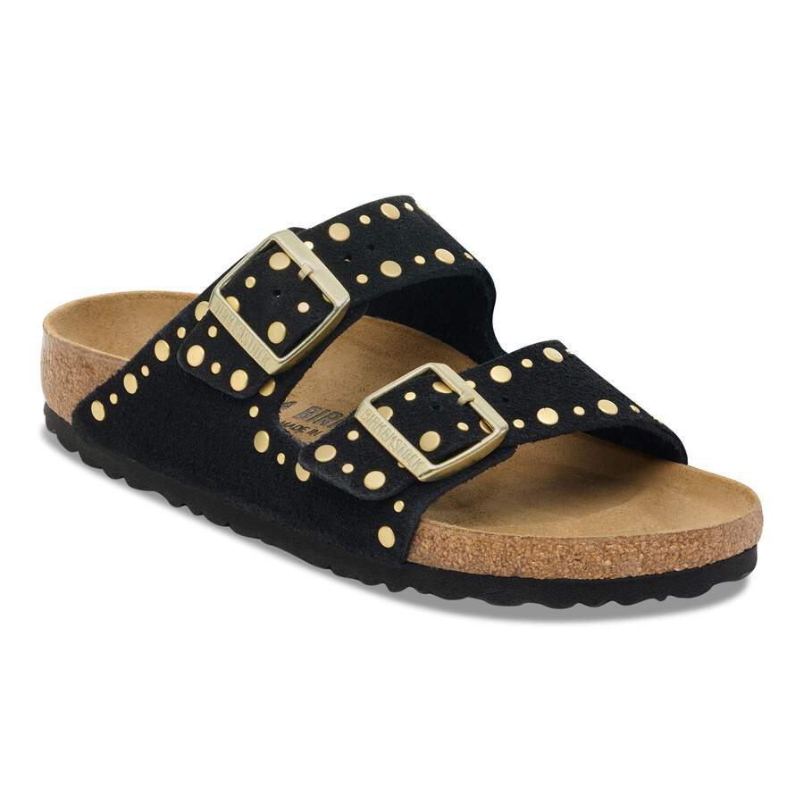 Arizona Rivet Suede Leather - Black