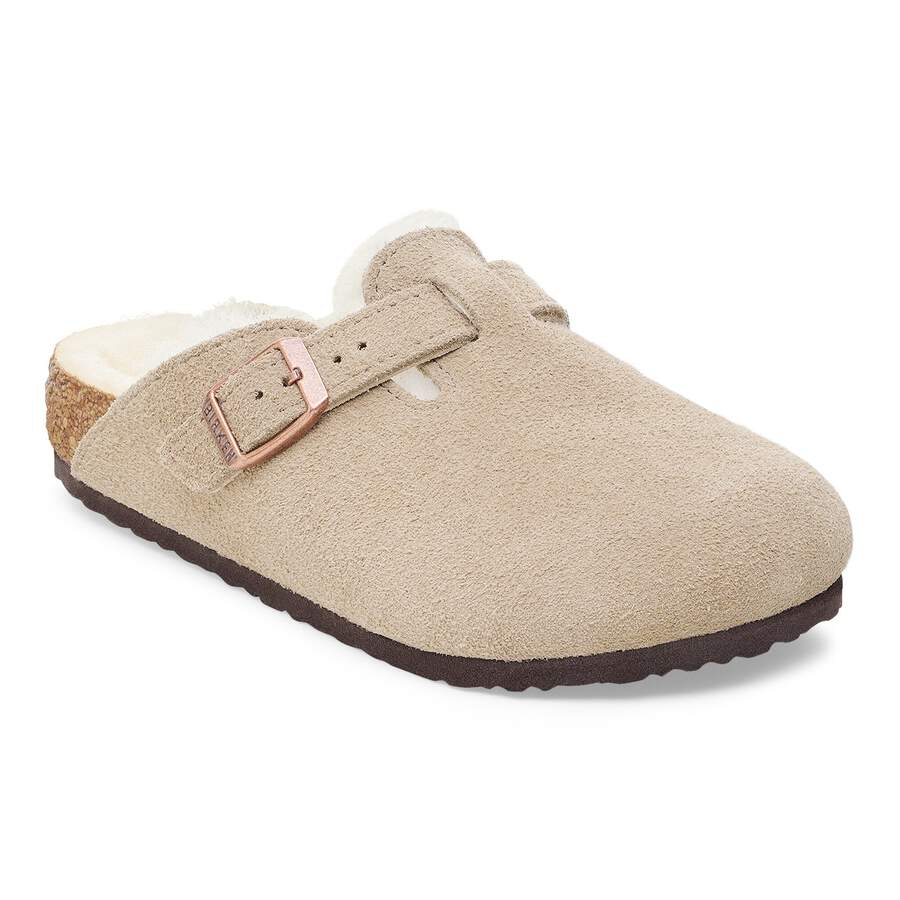 Boston Shearling Kids Suede Leather/Fur - Taupe