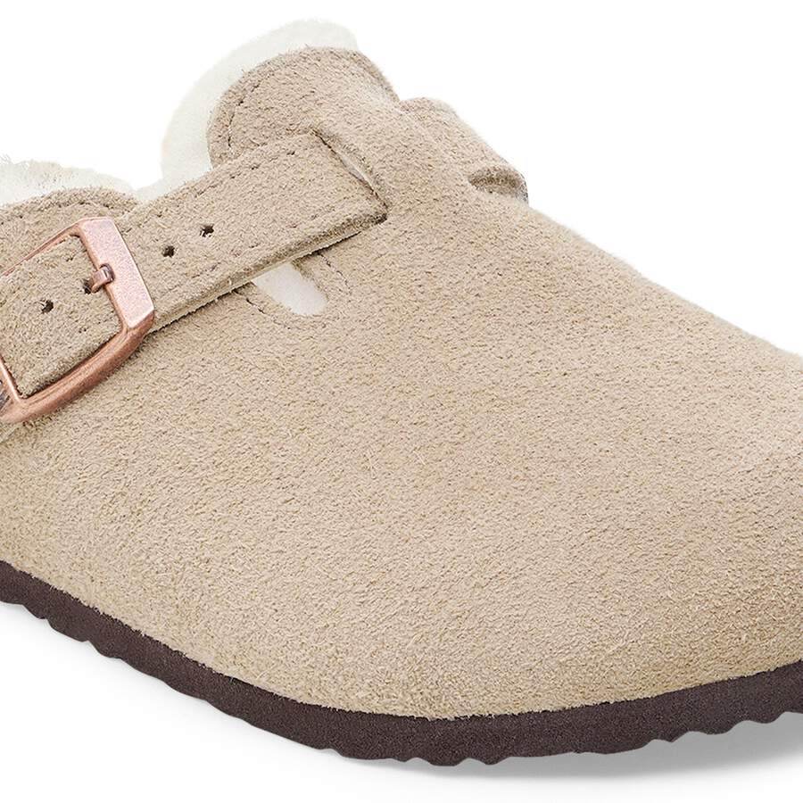 Boston Shearling Kids Suede Leather/Fur - Taupe