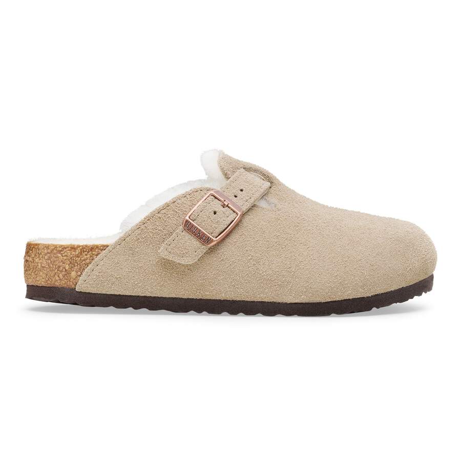 Boston Shearling Kids Suede Leather/Fur - Taupe