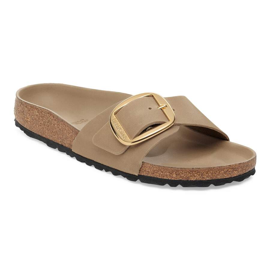 Madrid Big Buckle Natural Leather Oiled - Tobacco Brown