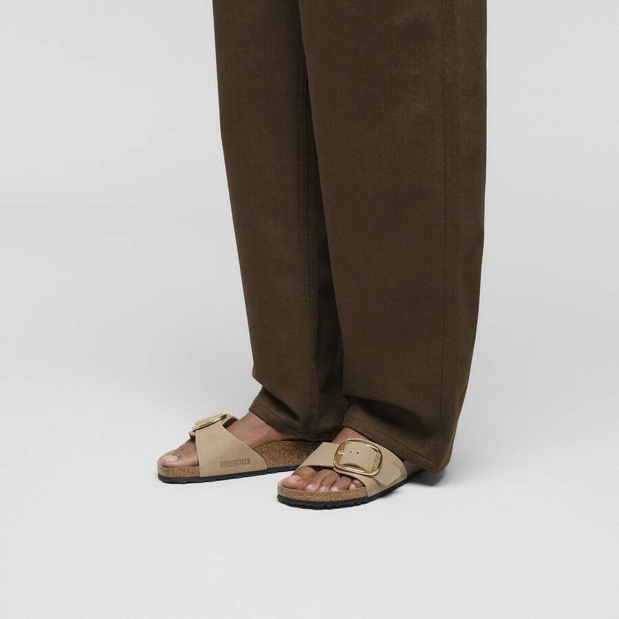 Madrid Big Buckle Natural Leather Oiled - Tobacco Brown