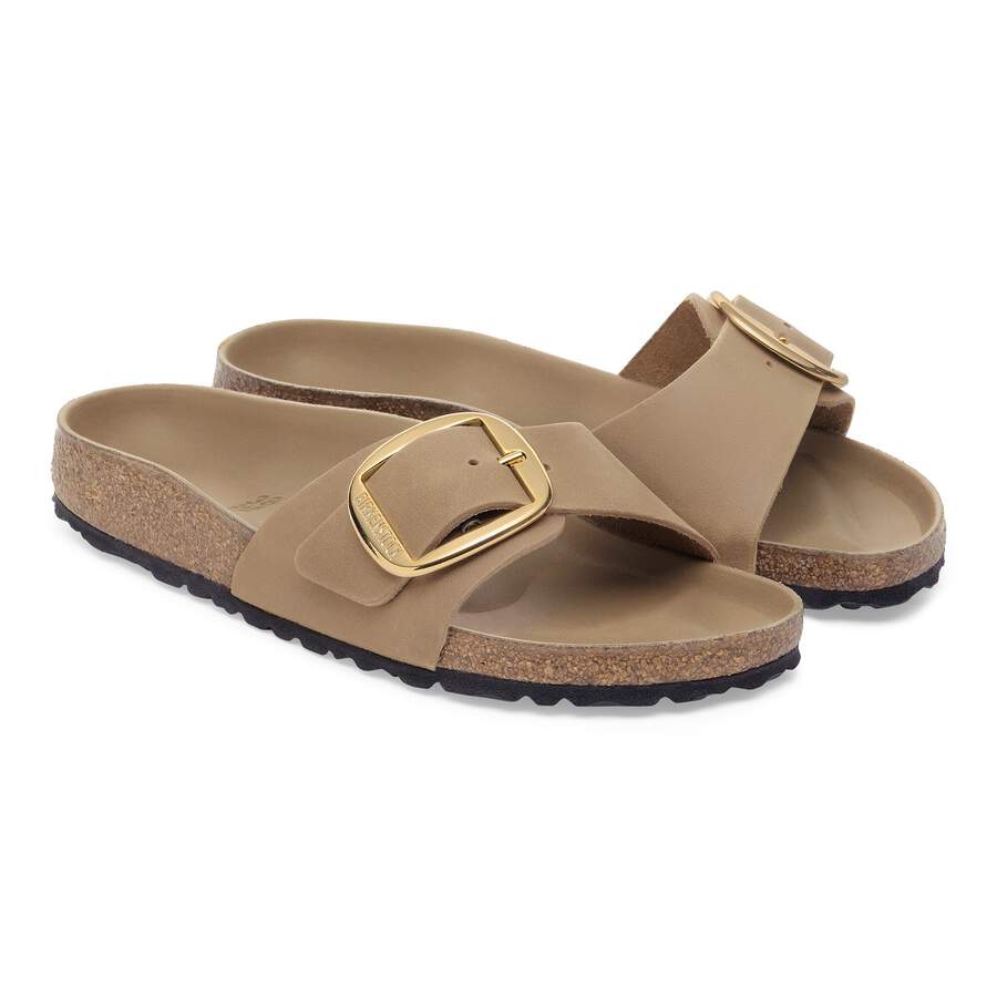 Madrid Big Buckle Natural Leather Oiled - Tobacco Brown