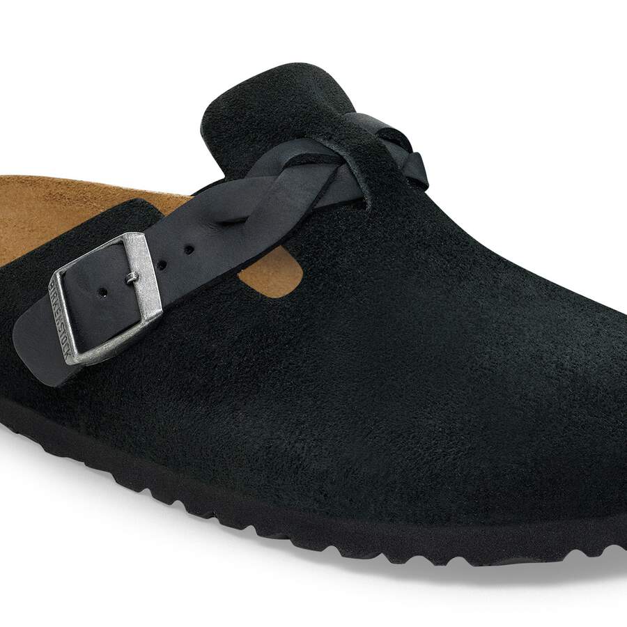Boston Braided Suede Leather - Black