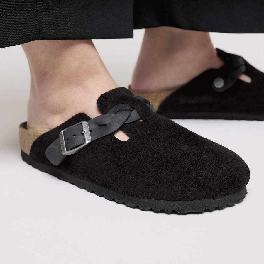 Boston Braided Suede Leather - Black