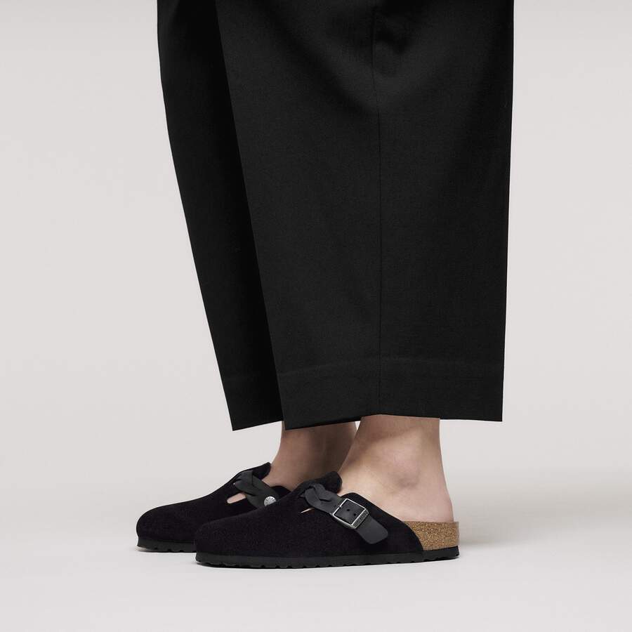 Boston Braided Suede Leather - Black