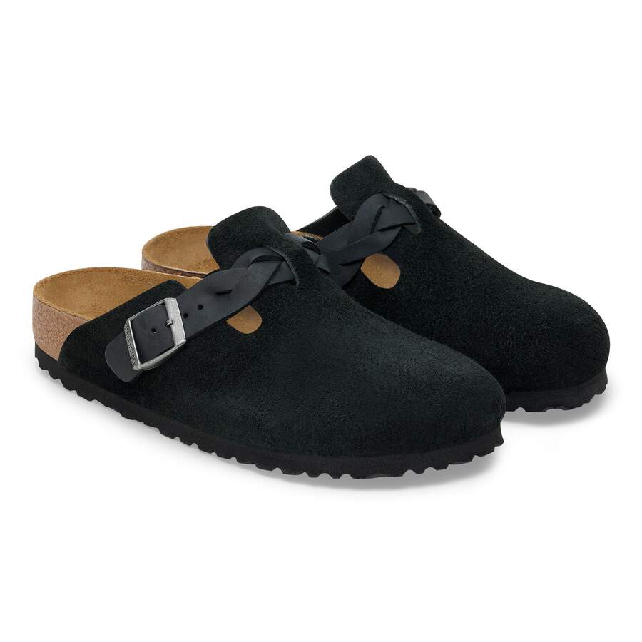 Boston Braided Suede Leather - Black