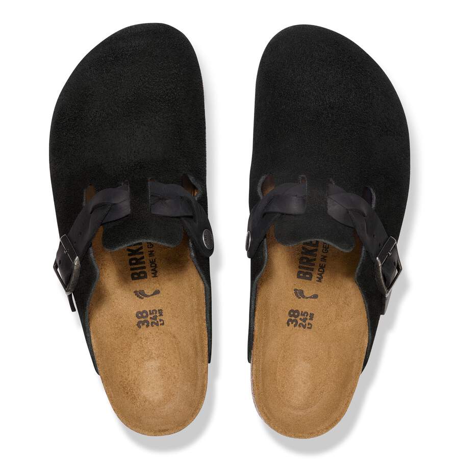 Boston Braided Suede Leather - Black