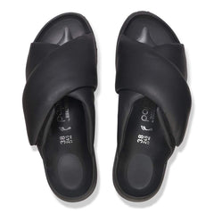 Theda Cross Strap Natural Leather - Black