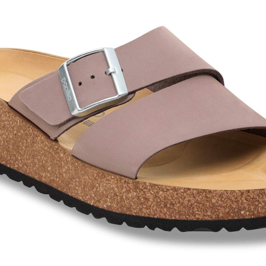 Almina Nubuck Leather - Faded Purple