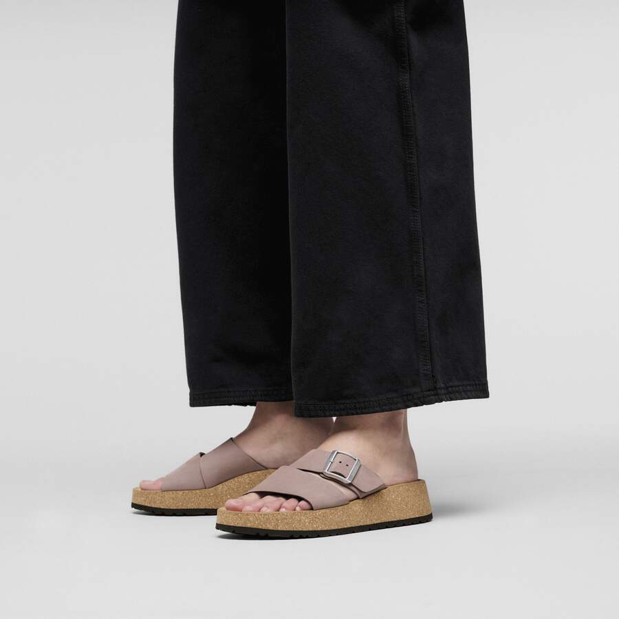 Almina Nubuck Leather - Faded Purple