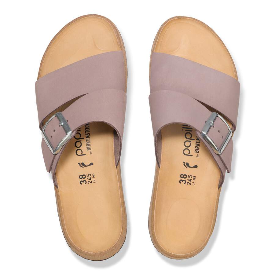 Almina Nubuck Leather - Faded Purple