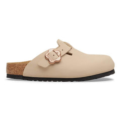 Boston Flower Buckle Kids Birko-Flor Nubuck - Sandcastle