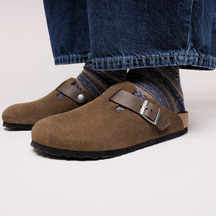 Boston Mixed Leather - Dark Tea