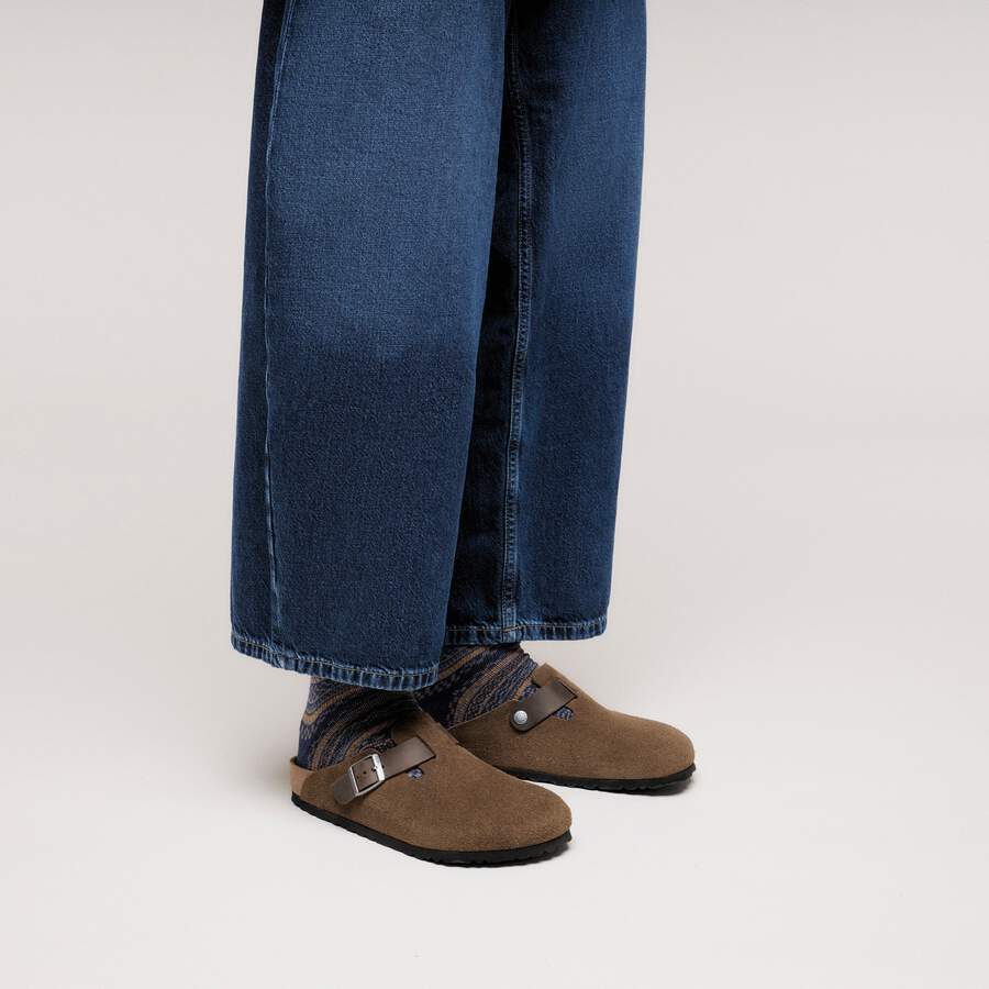 Boston Mixed Leather - Dark Tea