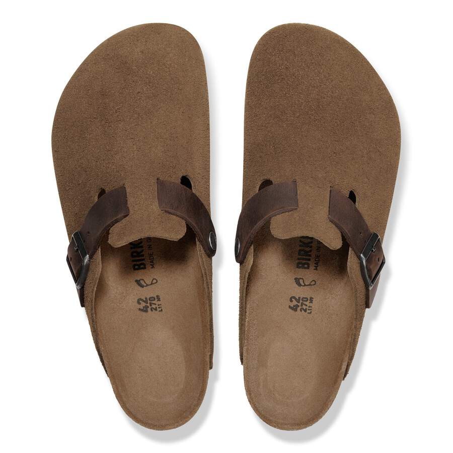Boston Mixed Leather - Dark Tea